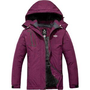 Women's  Blending Purple Mountain Waterproof Ski Jacket Windproof Rain Jacket  C